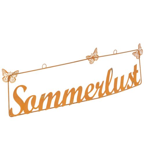 Gartendeko mit Schmetterlingen, Hänger “Sommerlust”, Metalldeko Edelrost L54,5cm H14cm kaufen | Floristik24.de