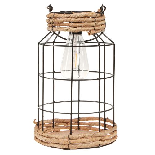 Artikel Gartenleuchte Solar Metall Schwarz Natur Ø18cm H29cm