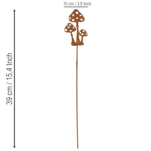 Artikel Gartenstecker Edelrost Fliegenpilz Deko Stecker 10cm 6 St