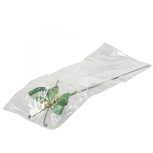 Floristik24 Gartenstecker Metall Schmetterling Grün Gold 12x10/46cm