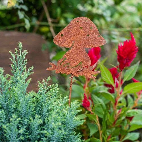 Artikel Gartenstecker Pilz Rost Fliegenpilz Herbstdeko Garten 47cm