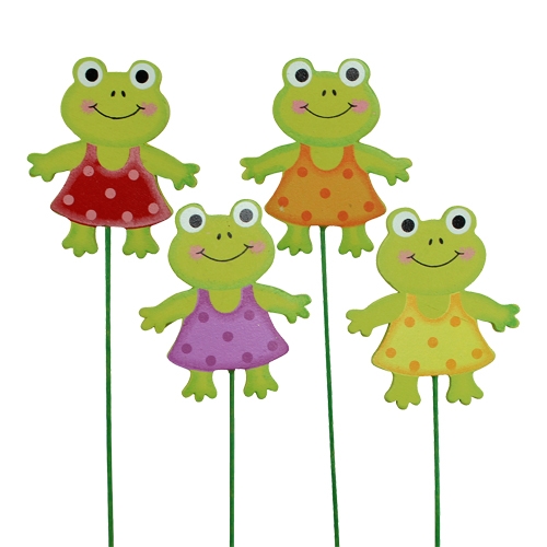 Floristik24 Deko-Stecker Frosch 7cm 24St