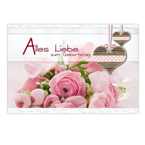 Geburtstagkarte "Alles Liebe" 6St