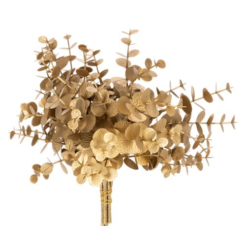 Kunstpflanze Eukalyptus Goldfarbener Deko Zweig für Tischdeko 24cm kaufen | Floristik24.de