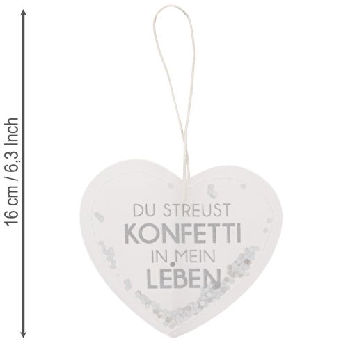 Geschenkanhänger Konfettiherz 9cm 6St | Floristik24.de