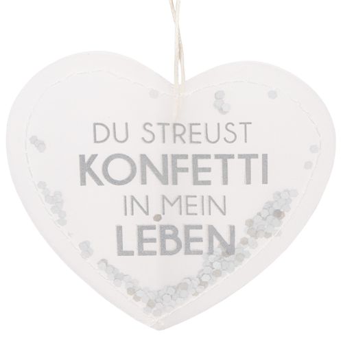 Geschenkanhänger Konfettiherz 9cm 6St | Floristik24.de