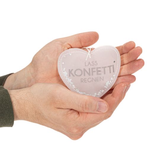 Geschenkanhänger Konfettiherz 9cm 6St | Floristik24.de