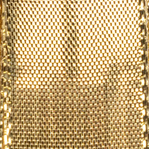 Geschenkband Gold mit Drahtkante 25mm 25m | Floristik24.de