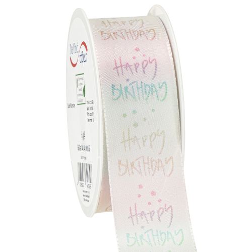 Artikel Geschenkband Happy Birthday Geburtstagsdeko 40mm 15m