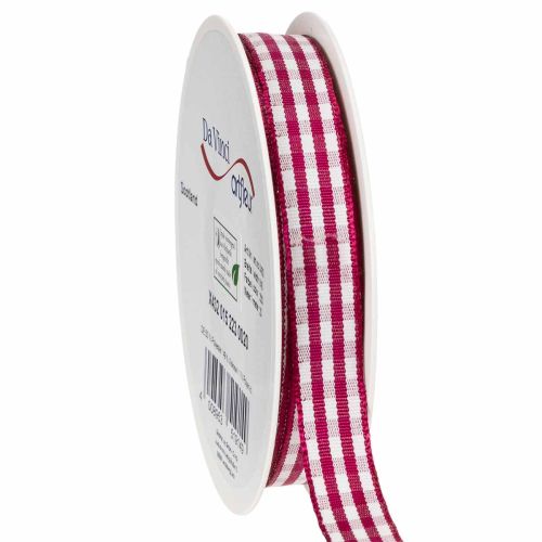 Geschenkband Karo Rot 15mm 20m kaufen | Floristik24.de