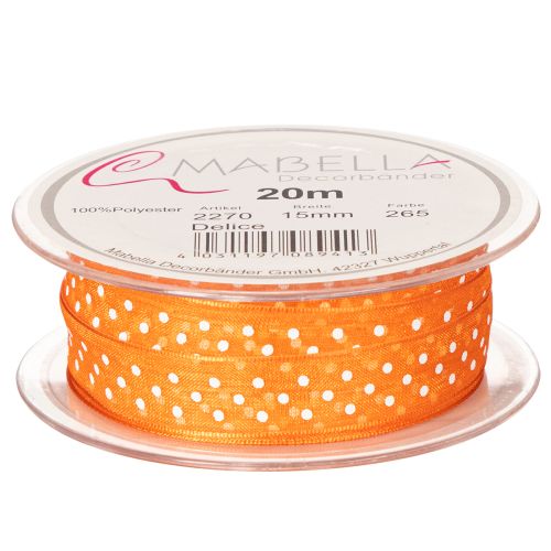Artikel Geschenkband Polka Dots für elegante Geschenkverpackungen 1,5cm 20m