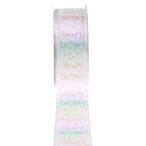 Artikel Geschenkband Happy Birthday Geburtstagsdeko 40mm 15m