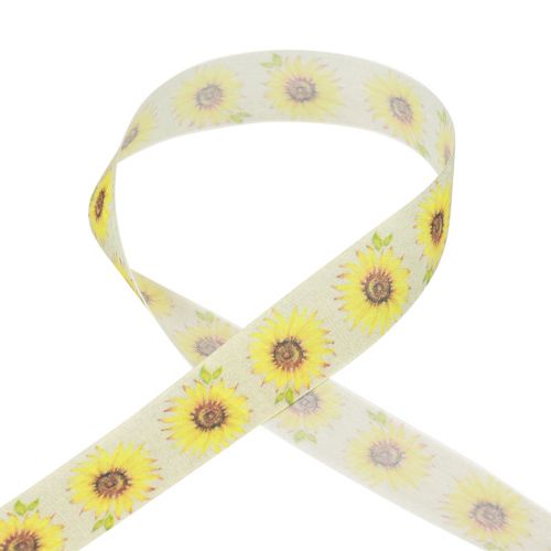 Geschenkband Sonnenblumen Gelb Schleifenband 40mm 15m