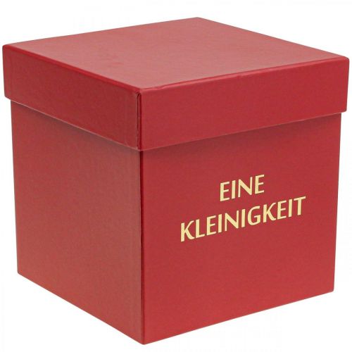 Artikel Geschenkbox „Eine Kleinigkeit“ eckig Rot 14/12cm 2er-Set