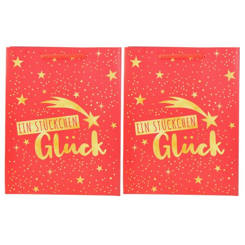 Artikel Geschenktüte Weihnachten „Ein Stückchen Glück“ 23cm 2St
