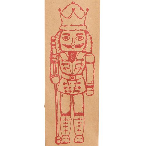 Floristik24 Geschenktüte Weihnachten Papier Tasche Nussknacker 28×8cm 5 St