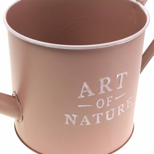 Artikel Blumentopf Vintage Deko Gießkanne Altrosa Zink Ø16,5cm H17cm