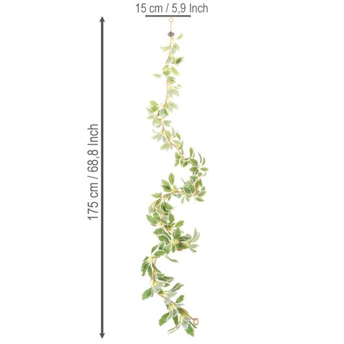 Künstliche Girlande mit panaschierten Blättern 175cm | Floristik24.de