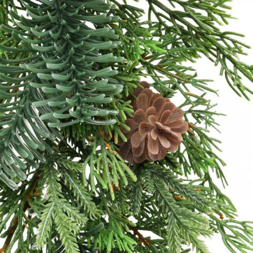 Floristik24 Weihnachtsgirlande Deko Girlande mit Zapfen Grün 182cm
