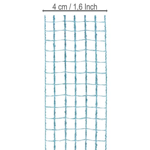 Dekoband Gitterband 4,5 cm breit in Blau für Bastelprojekte 10m | Floristik24.de