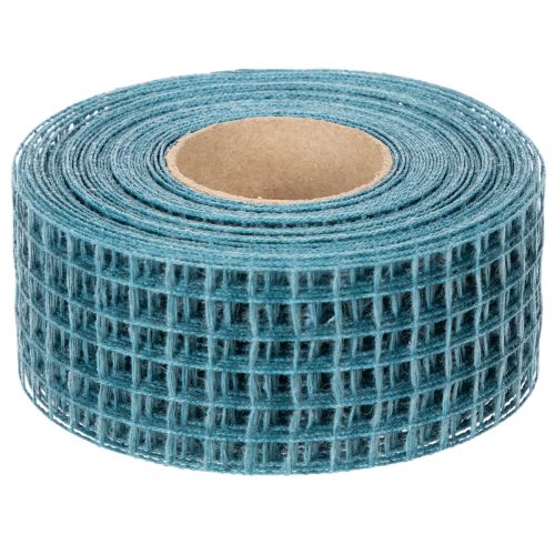 Dekoband Gitterband 4,5 cm breit in Blau für Bastelprojekte 10m | Floristik24.de