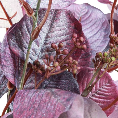 Floristik24 Glamour Eukalyptuszweig Eukalyptus künstlich Violett 65cm 3St