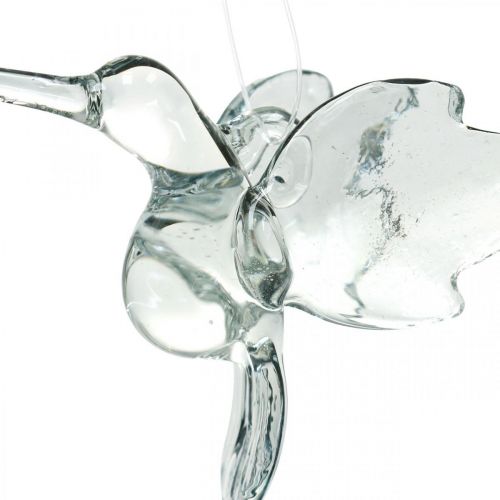 Floristik24 Glasdeko Paradiesvögel, Deko Kolibri, Glasanhänger, Vogel-Deko 3St