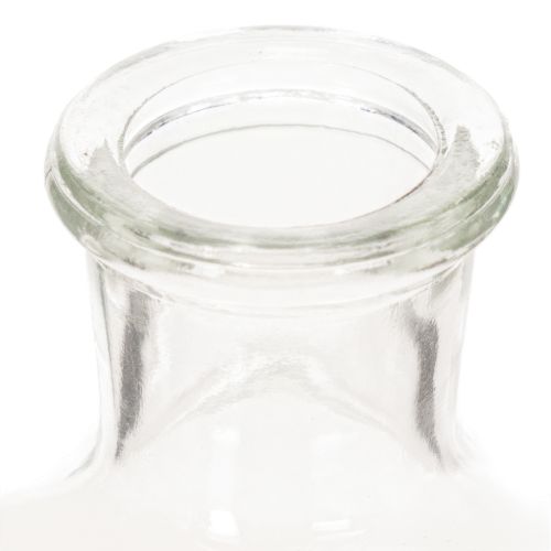 Glasflasche mit Muster zylindrisch klar Dekovase 15cm 6St | Floristik24.de