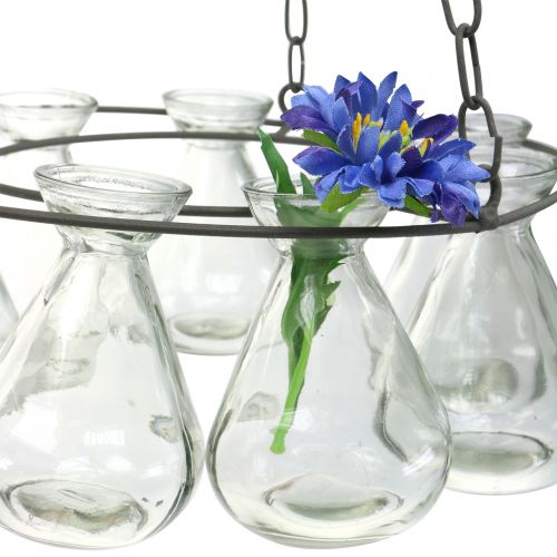 Floristik24 Hängekranz mit Blumenvasen Ø24cm