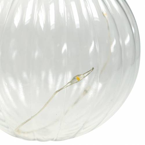Floristik24 Solar-LED-Lampe Retro-Look Transparent Warmweiß Ø8cm