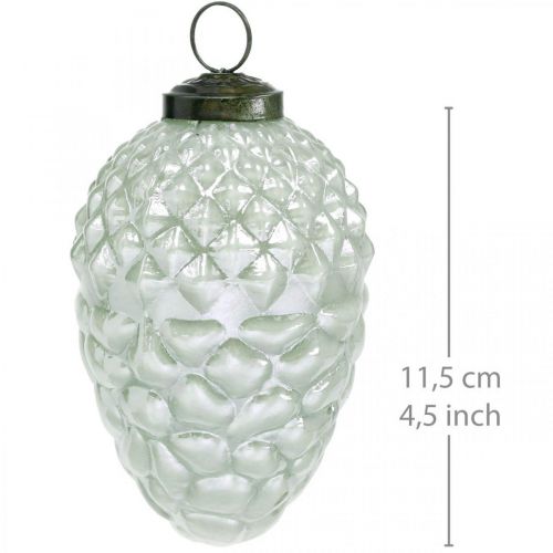 Floristik24 Baumschmuck-Zapfen Herbstfrüchte Echtglas Antik-Optik Ø7cm H11,5cm 6St