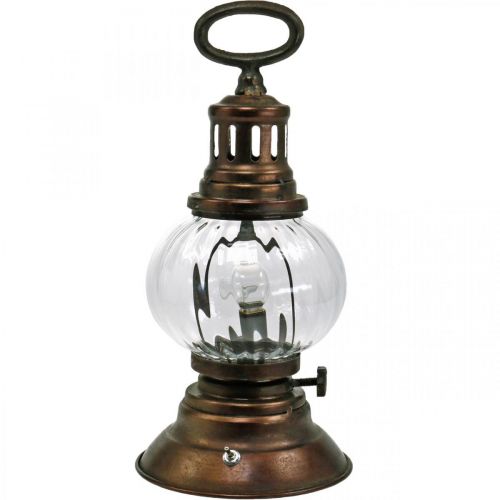 LED-Sturmlaterne, Metall-Lampe, Deko-Leuchte, Vintage-Look  Ø12,5cm H30cm-89250