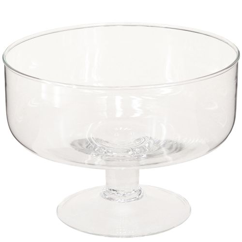 Glasschale für Schwimmkerzen Schale mit Fuß Ø19cm H14cm