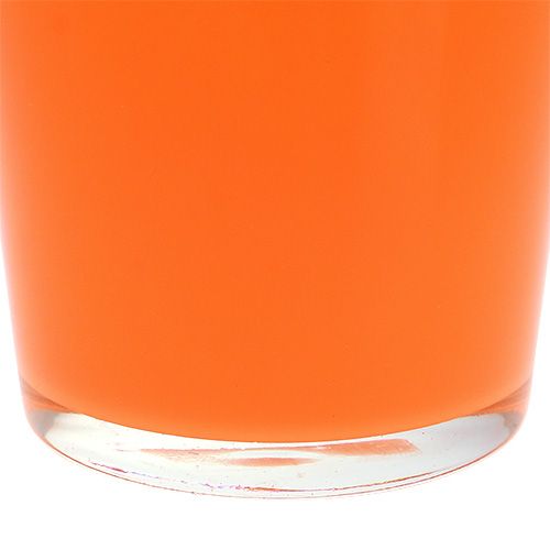 Floristik24 Glasübertopf Orange Ø10cm H8,5cm