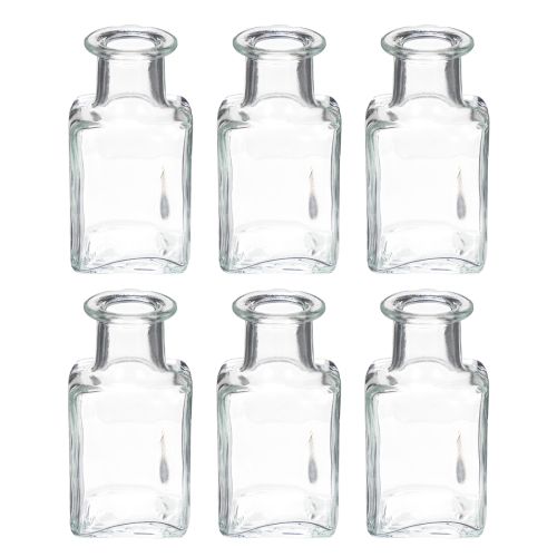 Artikel Mini Vase Glas Dekoration für minimalistisches Interieur und modernes Wohnen 11cm 6St