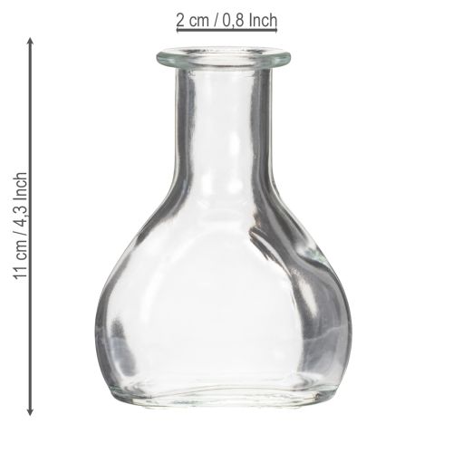 Artikel Mini Vase aus Glas für moderne Tischdekoration und stilvolle Akzente setzen 11cm 6St