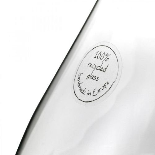 Floristik24 Blumenvase Glas bauchig Glasvase klar Deko Vase Ø20cm H25cm