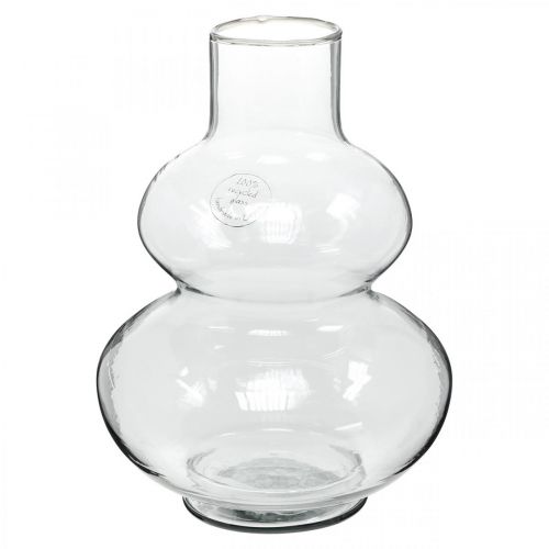 Artikel Glasvase rund Blumenvase Dekovase Glas Klar Ø16cm H23cm