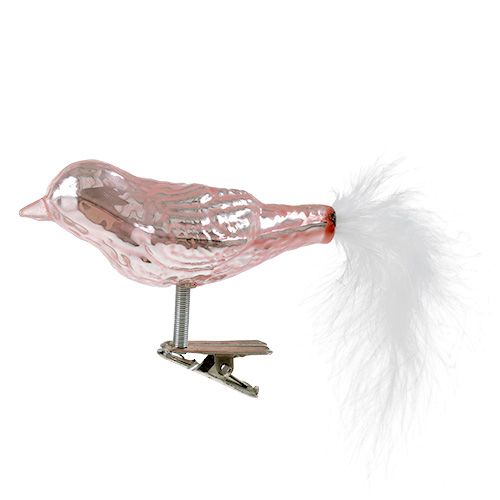 Floristik24 Glasvogel am Clip 8cm sort. 3St