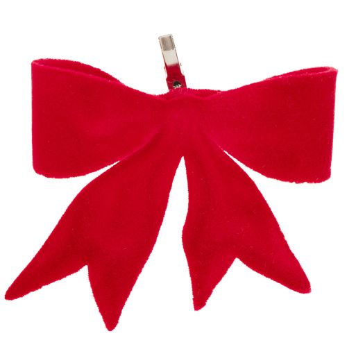 Dekoschleife Rot mit Clip Vielseitige Weihnachtsdeko 11cm 4St kaufen | Floristik24.de