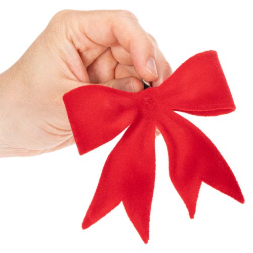 Dekoschleife Rot mit Clip Vielseitige Weihnachtsdeko 11cm 4St | Floristik24.de