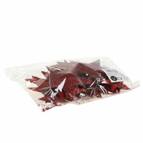 Artikel Glitterstern Rot- Mix 9,5/5cm 18 St