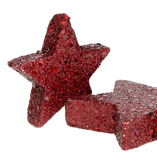 Floristik24 Glittersterne zum Streuen Bordeaux 4-5cm 40St