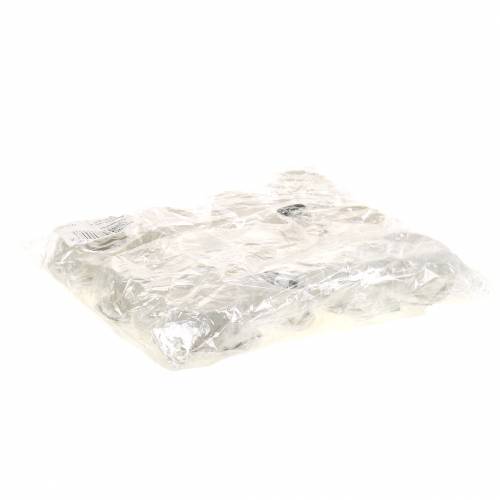 Floristik24 Christbaumschmuck Tasse Weiß Glitzer 8cm 12St