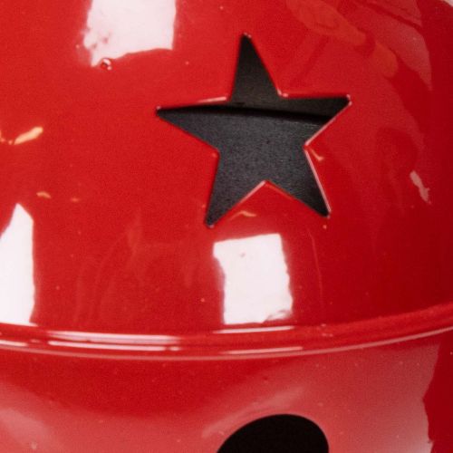Rote Metallglocken im 3er-Set