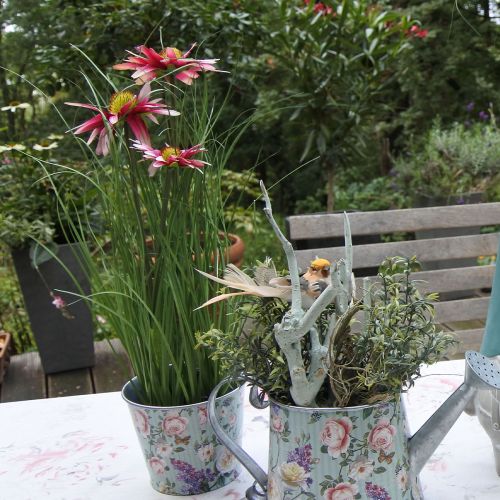 Floristik24 Gras mit Echinacea künstlich im Topf Pink 44cm