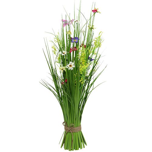 Floristik24 Grasbund mit Blüten 73cm