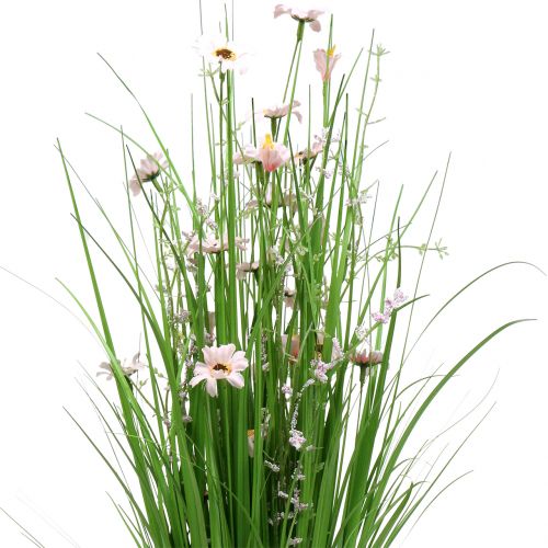 Floristik24 Grasbund mit Blüten Rosa 70cm