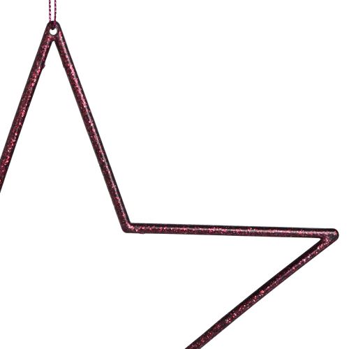 Artikel Große Deko Sterne zum Aufhängen 24cm Berry Glitter Weihnachtsdeko 6er Set