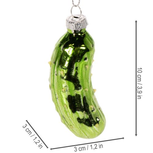 Glas-Weihnachtsgurke Christbaumschmuck zum Aufhängen 7cm 4St | Floristik24.de